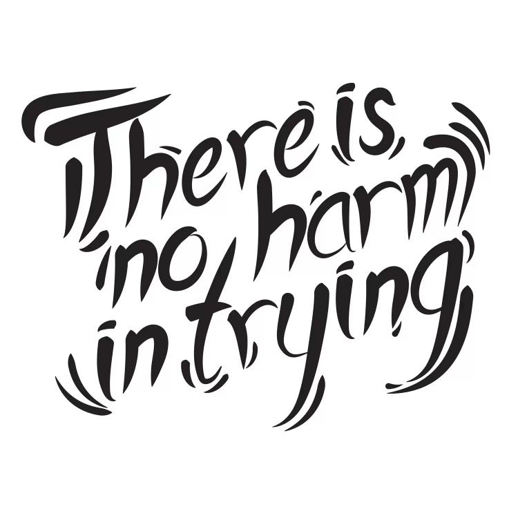 No Harm In Trying II by 5by5collective wall art