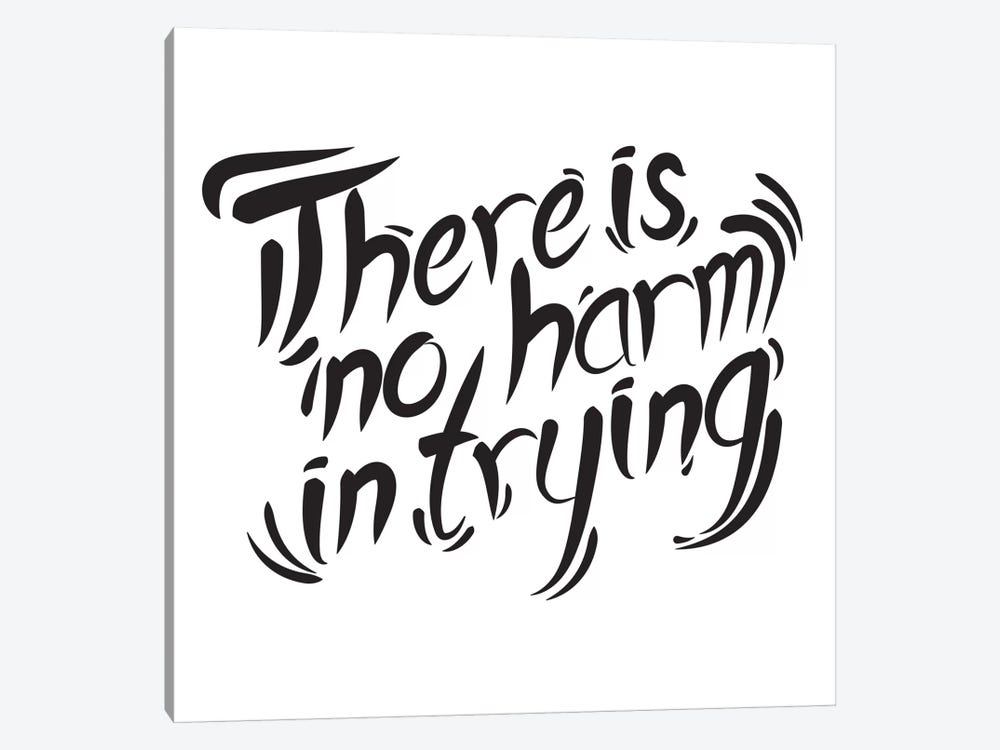 No Harm In Trying II by 5by5collective 1-piece Canvas Art