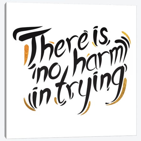 No Harm In Trying III Canvas Print #BWQ58} by 5by5collective Art Print