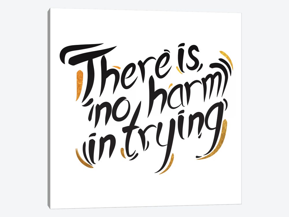 No Harm In Trying III by 5by5collective 1-piece Canvas Art Print