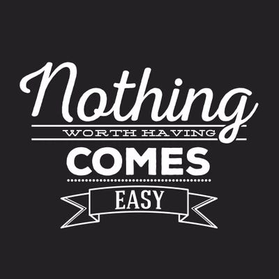 Nothing Comes Easy II by 5by5collective canvas print
