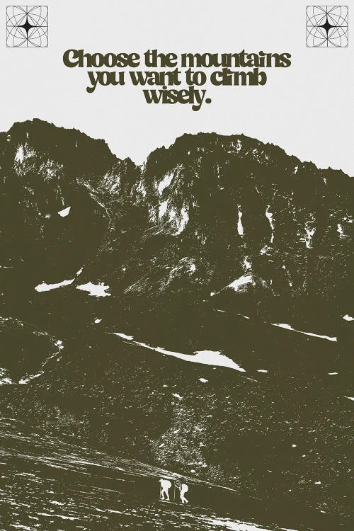 Climb Mountains by Bestworld by Sierra Kaylen wall art