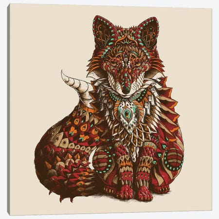 Red Fox In Color I Canvas Print #BWZ101} by Bioworkz Canvas Artwork