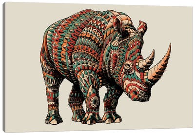 Rhino In Color I Canvas Art Print - Bioworkz