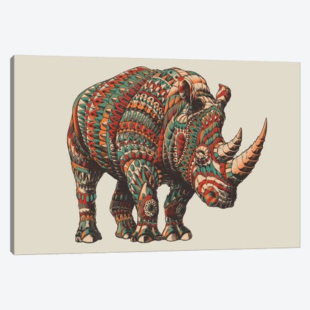 Rhino In Color II Canvas Print #BWZ104} by Bioworkz Canvas Print