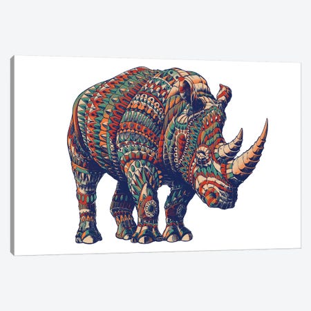 Rhino In Color III Canvas Print #BWZ105} by Bioworkz Canvas Print