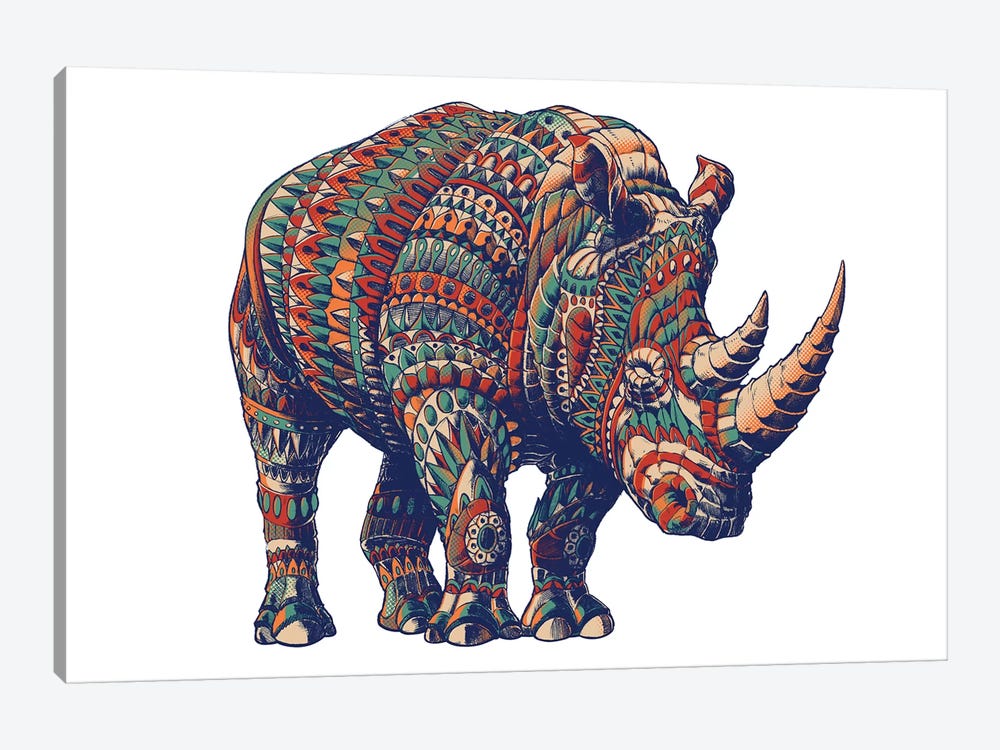 Rhino In Color III by Bioworkz 1-piece Canvas Artwork