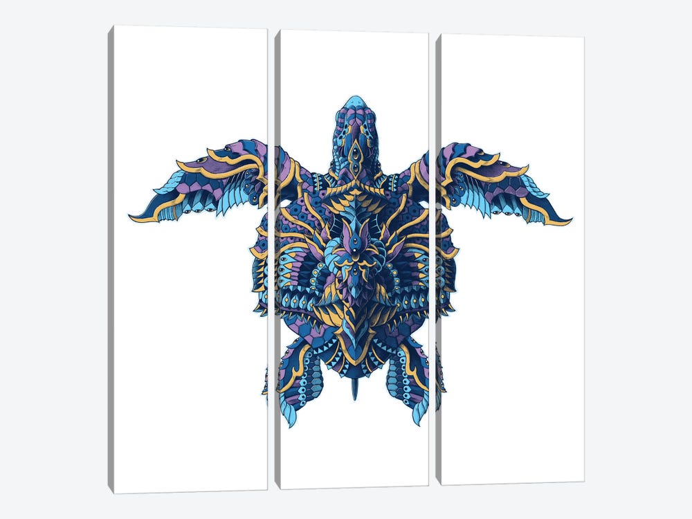 Seaturtle In Color I by Bioworkz 3-piece Canvas Print