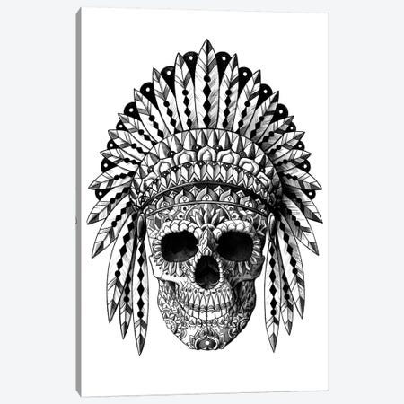 Skull Headdress Canvas Print #BWZ119} by Bioworkz Art Print