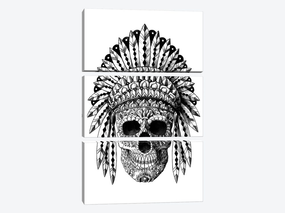 Skull Headdress by Bioworkz 3-piece Canvas Art Print