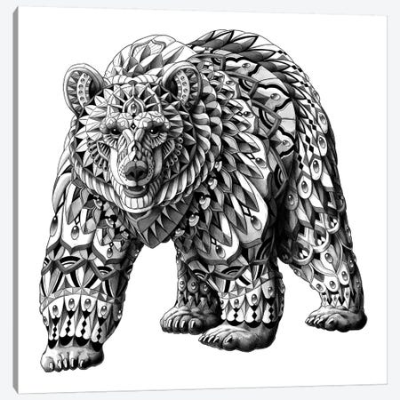 Grizzly Bear Canvas Print #BWZ11} by Bioworkz Canvas Artwork