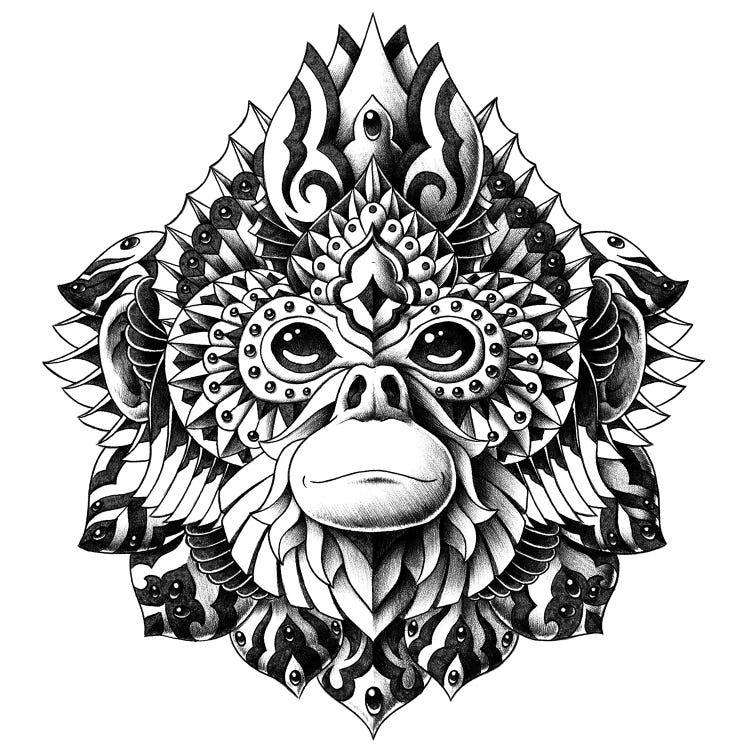 Snub-Nosed Monkey by Bioworkz wall art