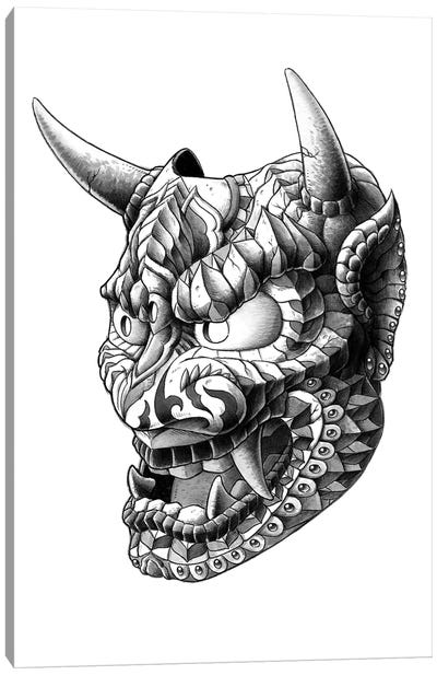 Japanese Demon Mask I Canvas Art Print - Demon Art