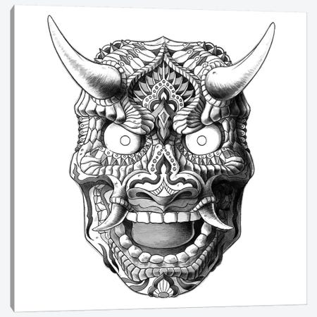 Japanese Demon Mask II Canvas Print #BWZ13} by Bioworkz Canvas Wall Art