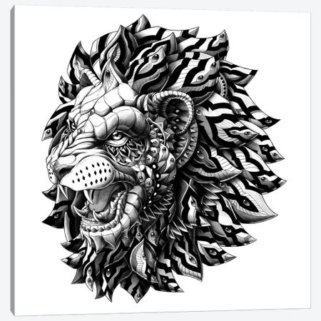 Lion Canvas Print #BWZ15} by Bioworkz Art Print