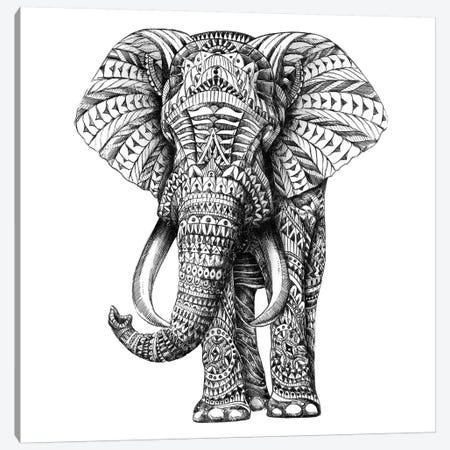 Ornate Elephant I Canvas Print #BWZ18} by Bioworkz Canvas Wall Art
