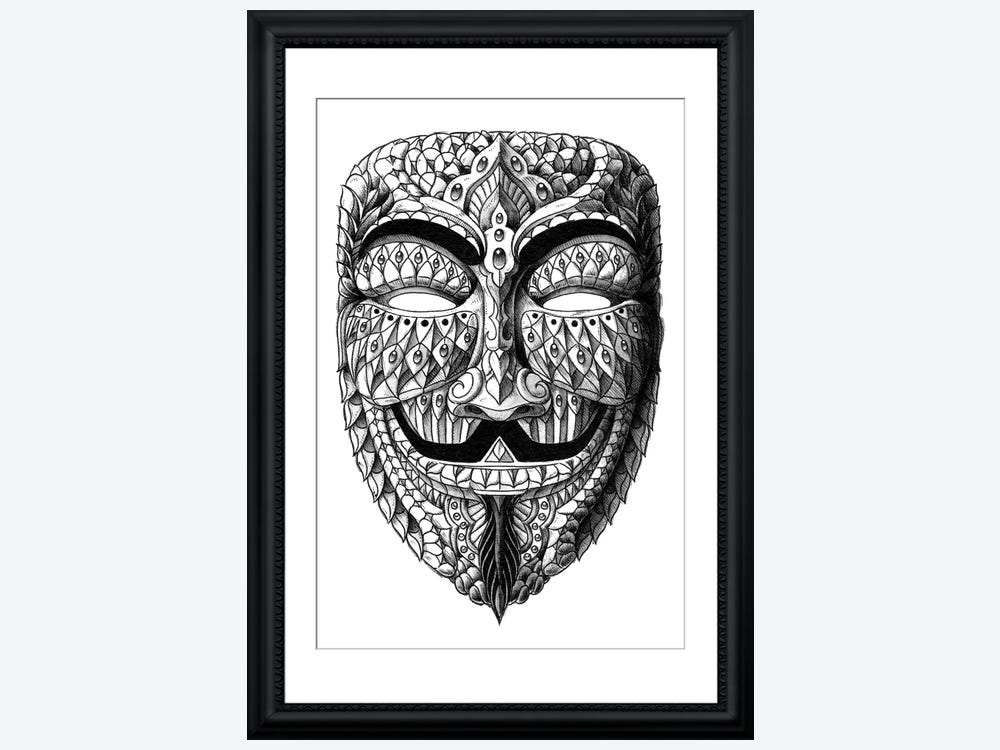 Anonymous mask logo Art Board Print for Sale by pardock