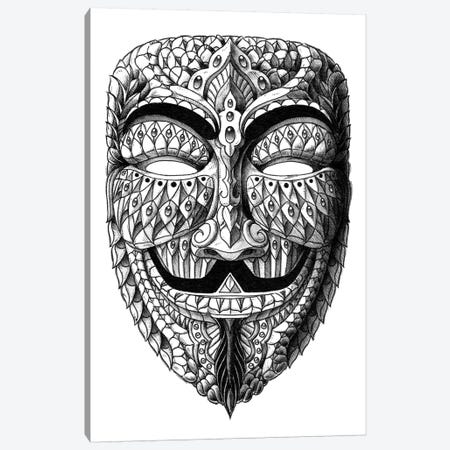 Anonymous Mask Canvas Print #BWZ1} by Bioworkz Canvas Wall Art