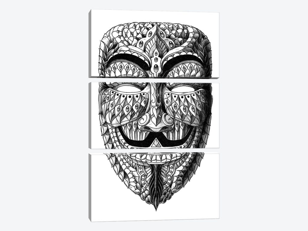 Anonymous Mask by Bioworkz 3-piece Canvas Wall Art