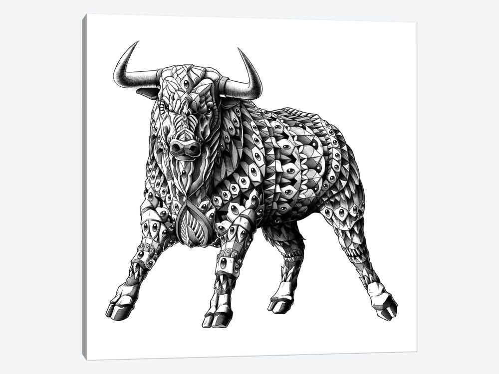 Raging Bull by Bioworkz 1-piece Canvas Art Print