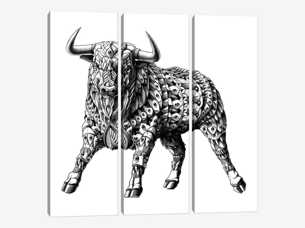 Raging Bull by Bioworkz 3-piece Canvas Art Print