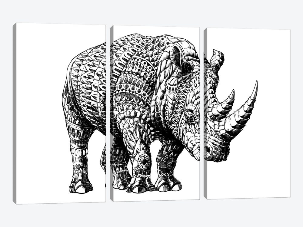 Rhino by Bioworkz 3-piece Canvas Wall Art