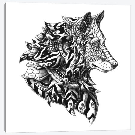 Wolf Profile Canvas Print #BWZ40} by Bioworkz Canvas Art Print