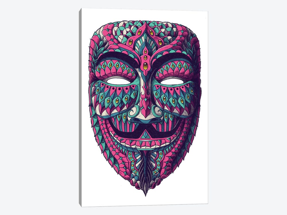 Leeds Evakuering modtagende Anonymous Mask In Color I Canvas Art Print by Bioworkz | iCanvas
