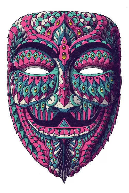 Anonymous Mask In Color I