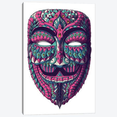 Anonymous Mask In Color I Canvas Print #BWZ41} by Bioworkz Canvas Art Print