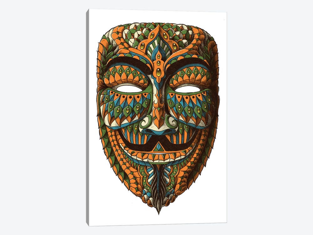 Anonymous Mask In Color II by Bioworkz 1-piece Art Print