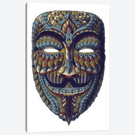 Anonymous Mask In Color III Canvas Print #BWZ43} by Bioworkz Canvas Print