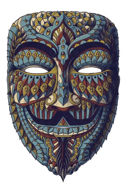 Anonymous Mask In Color III