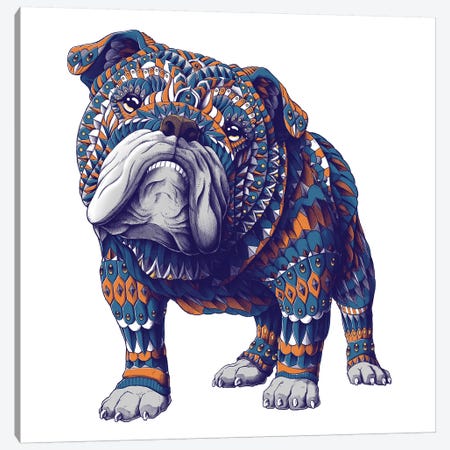 English Bulldog In Color I Canvas Print #BWZ49} by Bioworkz Canvas Print
