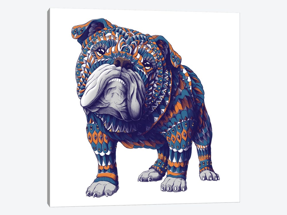 English Bulldog In Color I by Bioworkz 1-piece Canvas Artwork
