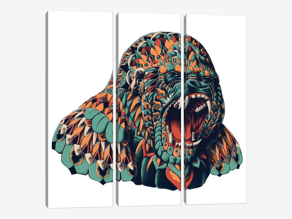 Gorilla In Color I by Bioworkz 3-piece Canvas Print