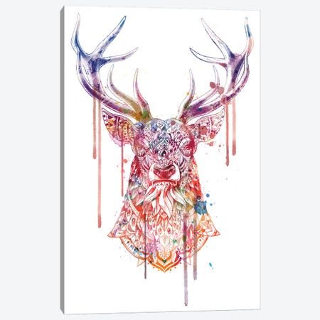 Ornate Buck In Color I Canvas Print #BWZ66} by Bioworkz Canvas Artwork