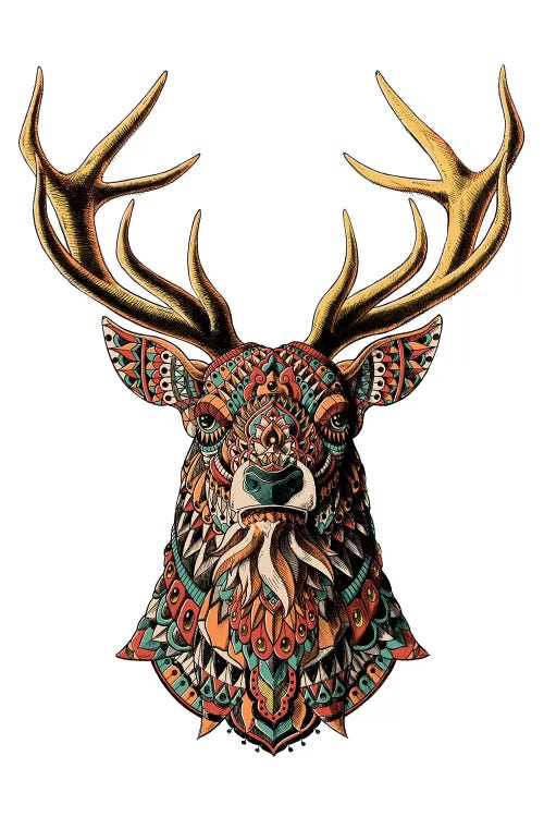 Ornate Buck In Color II by Bioworkz wall art