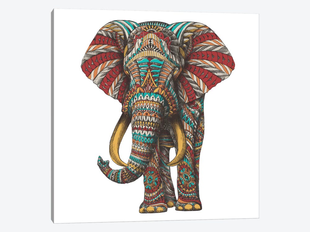 Ornate Elephant I In Color II by Bioworkz 1-piece Canvas Print