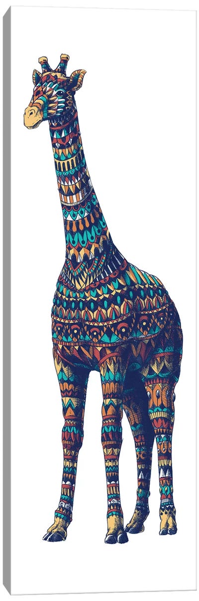 Ornate Giraffe In Color I Canvas Art Print - Bioworkz