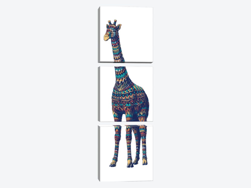 Ornate Giraffe In Color I by Bioworkz 3-piece Canvas Print