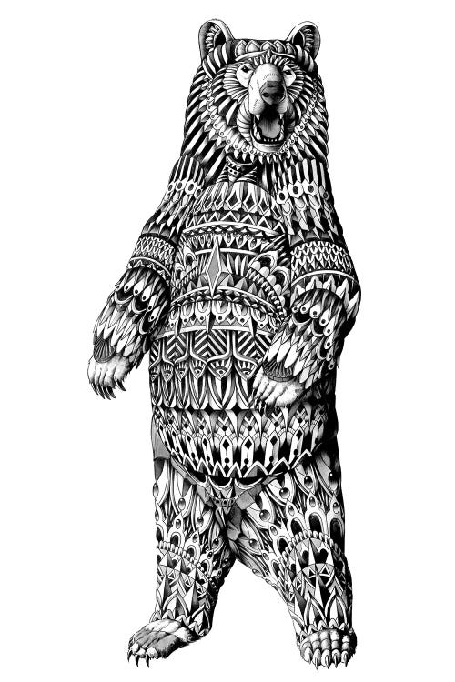 Ornate Grizzly Bear by Bioworkz wall art
