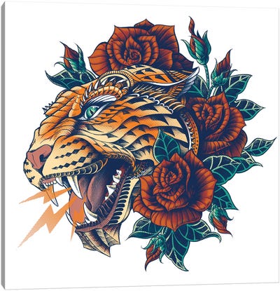 Ornate Leopard In Color II Canvas Art Print - Bioworkz