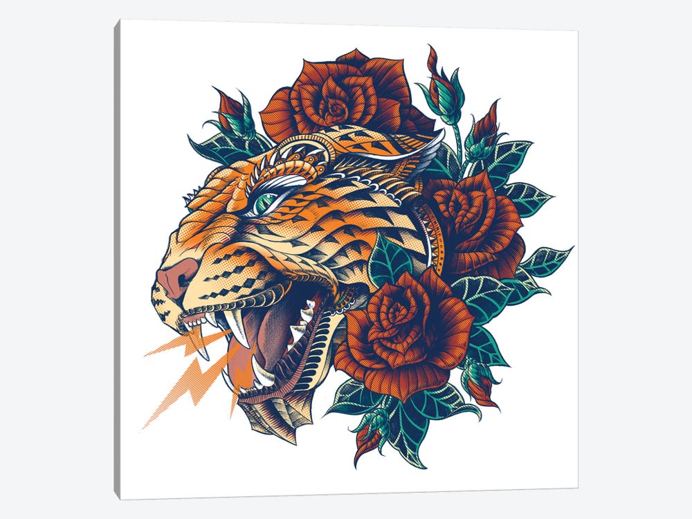 Ornate Leopard In Color II by Bioworkz 1-piece Canvas Art