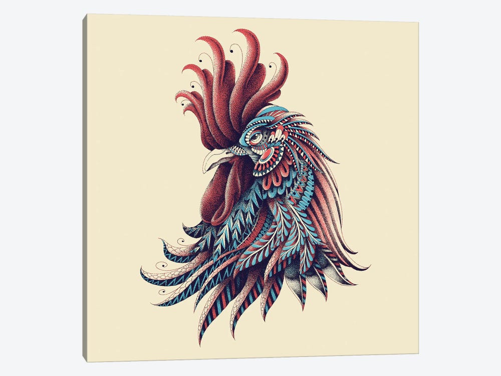 Ornate Rooster In Color I by Bioworkz 1-piece Canvas Print