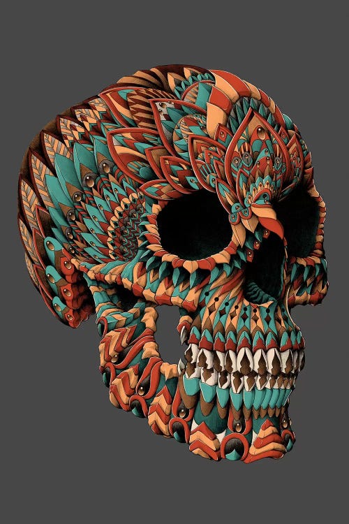 Ornate Skull In Color I