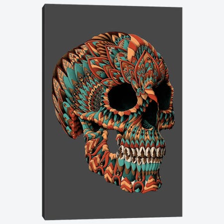 Ornate Skull In Color I Canvas Print #BWZ90} by Bioworkz Canvas Wall Art