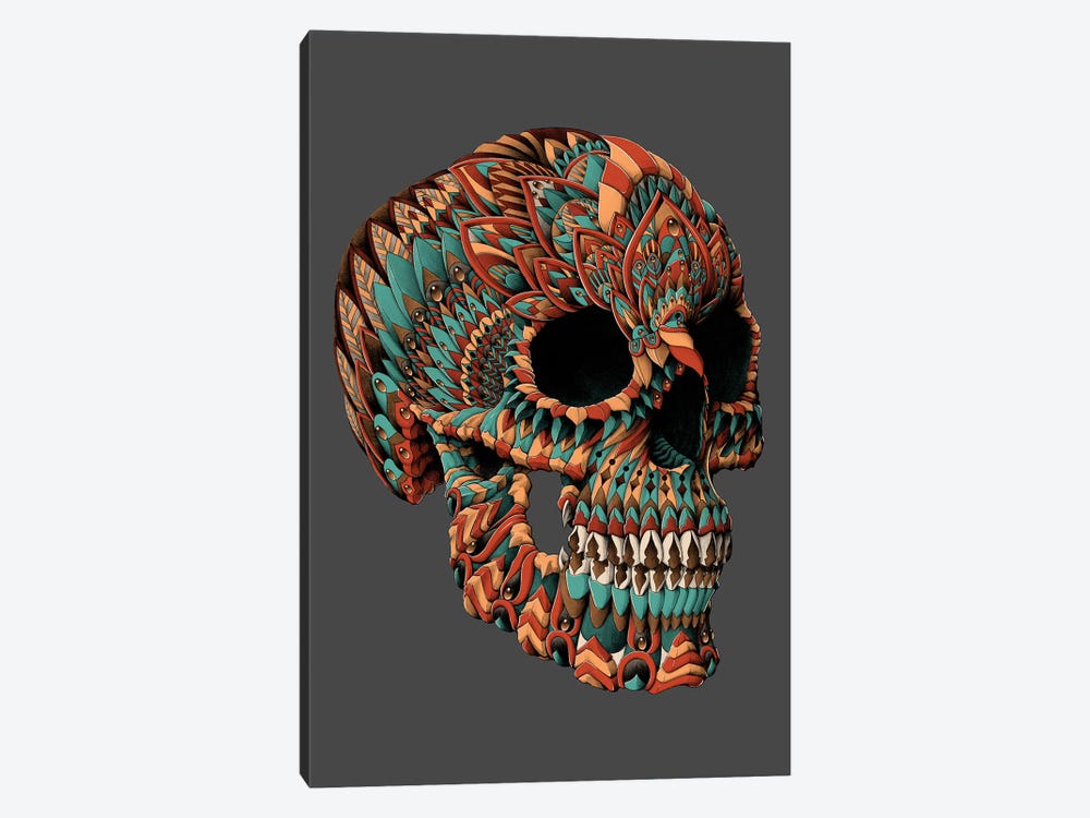 Ornate Skull In Color I by Bioworkz 1-piece Canvas Wall Art