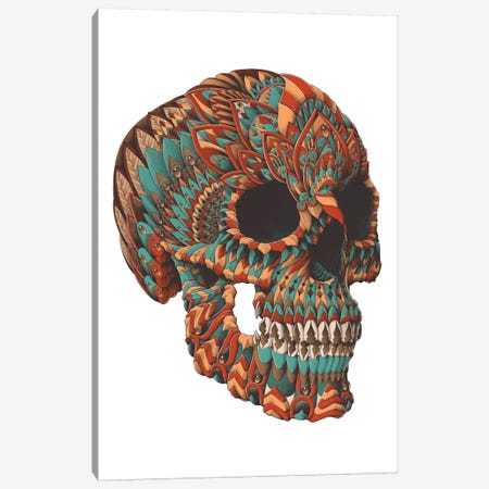 Ornate Skull In Color II Canvas Print #BWZ91} by Bioworkz Canvas Art