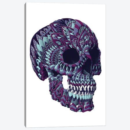 Ornate Skull In Color III Canvas Print #BWZ92} by Bioworkz Canvas Art